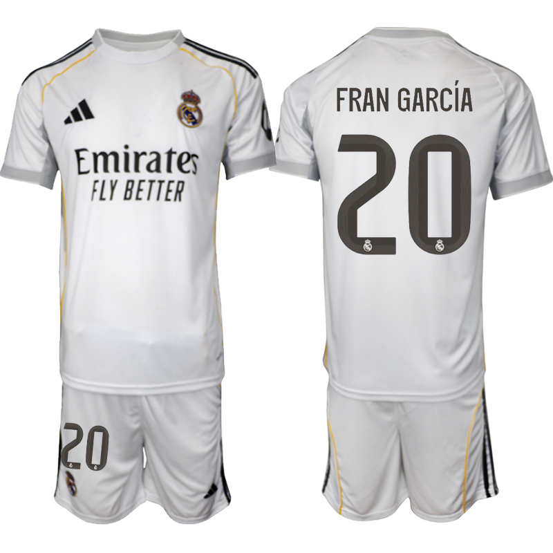 Men 2025-2026 Club Real Madrid home white 20 Soccer Jersey 01